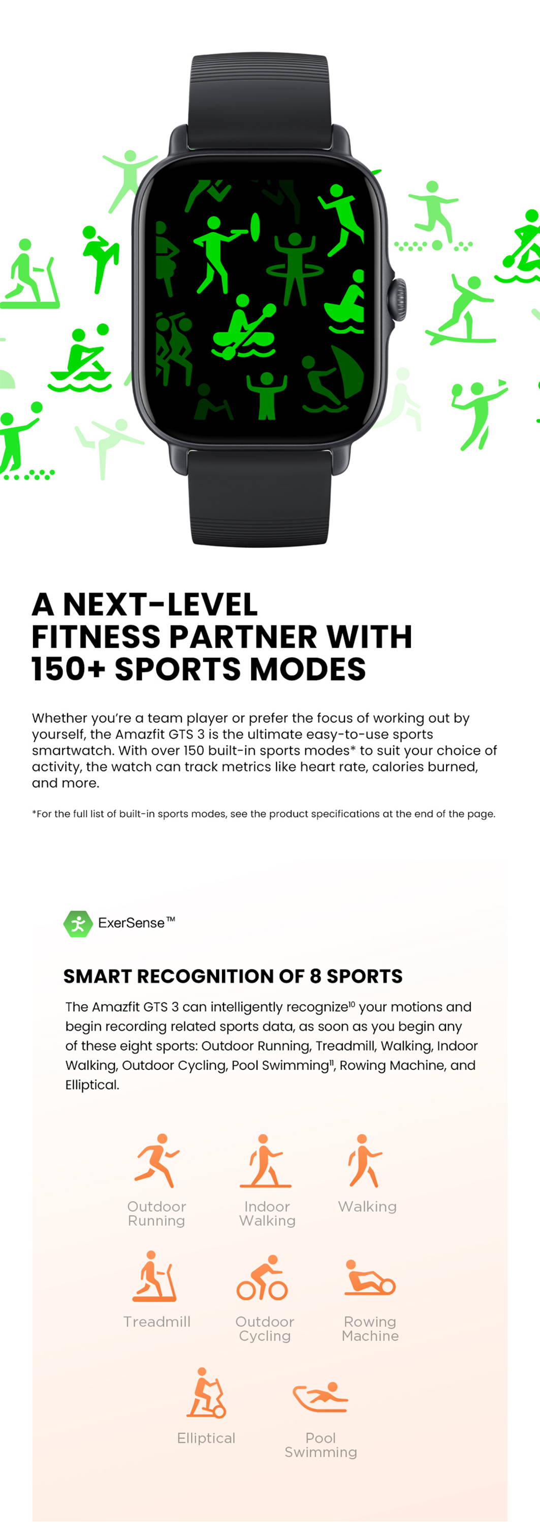 Amazfit GTS 3 Sports Mode