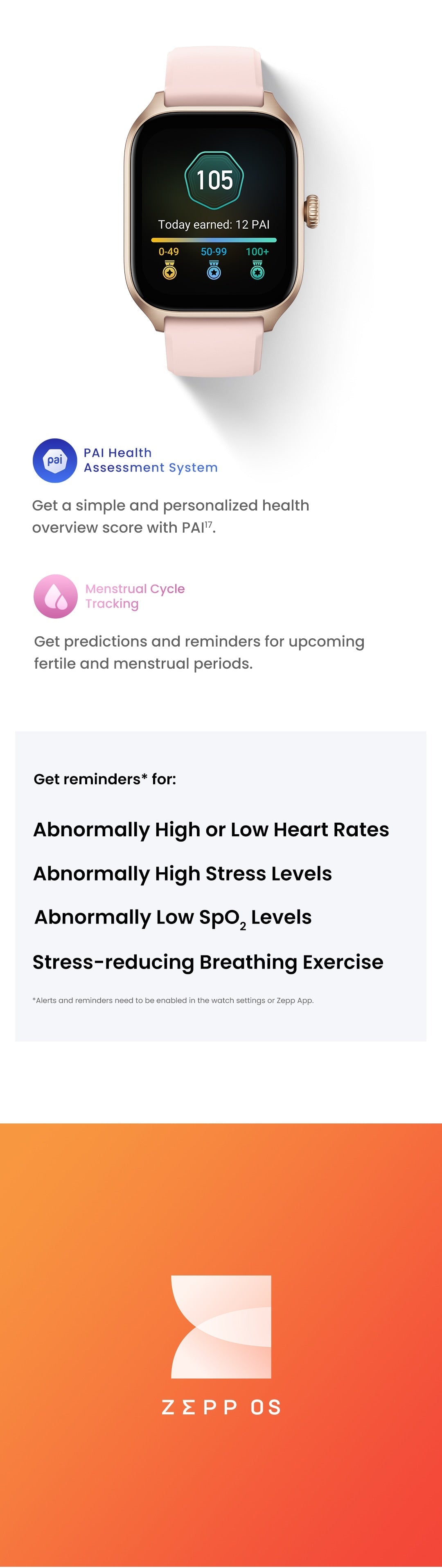 Amazfit GTS 4 Health Assessment