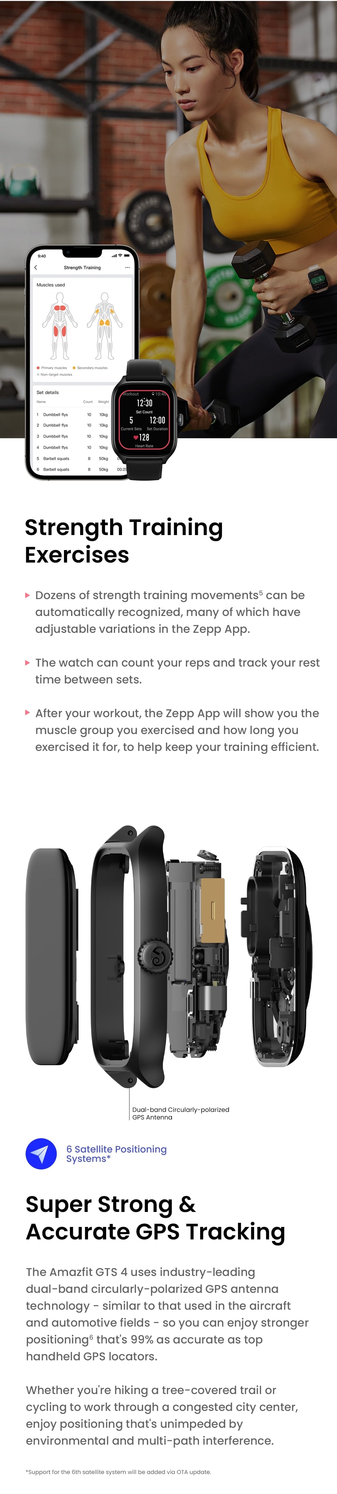 Amazfit GTS 4 Training & GPS Function