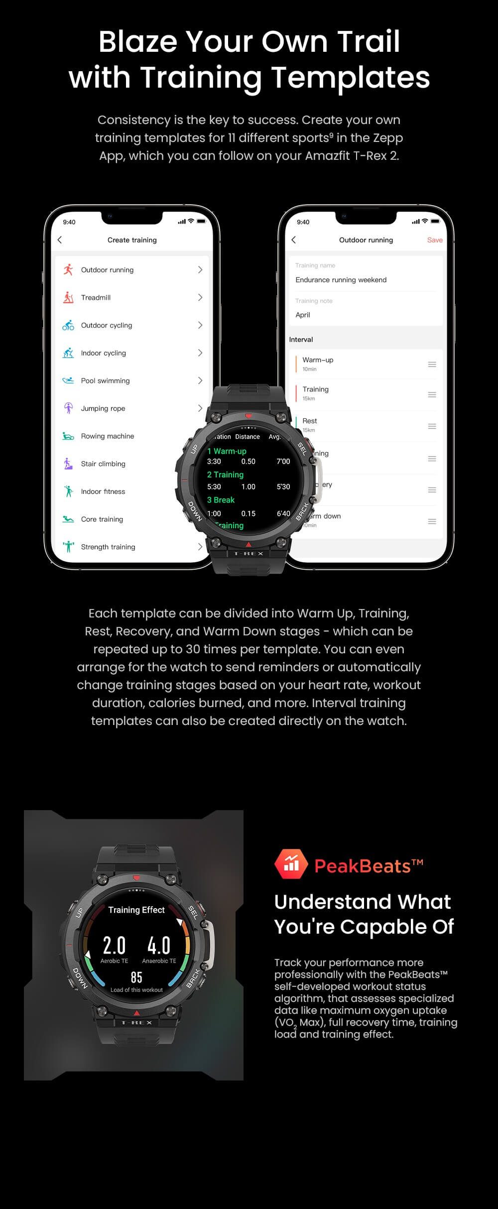 Amazfit T-REX 2 Apps Features