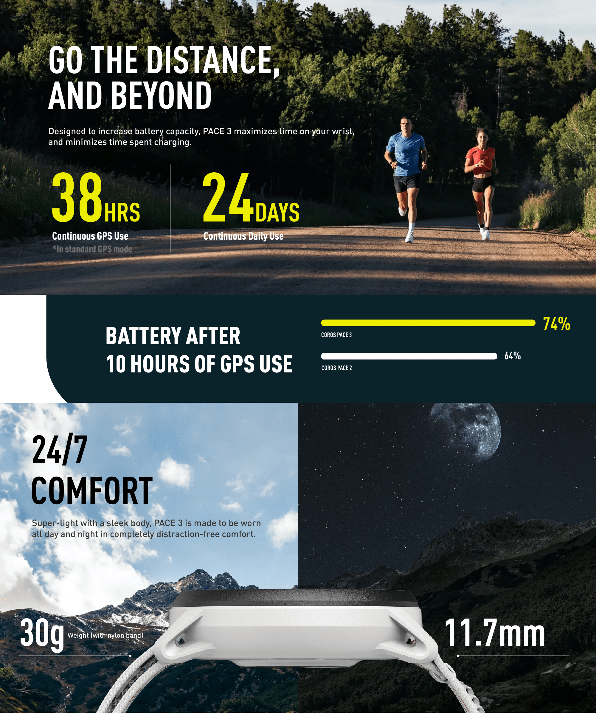 Coros Pace 3 Battery Life