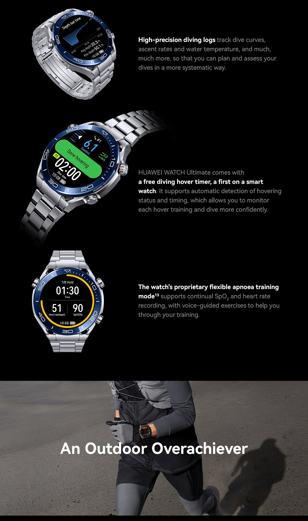 Huawei Watch Ultimate Diving Functions