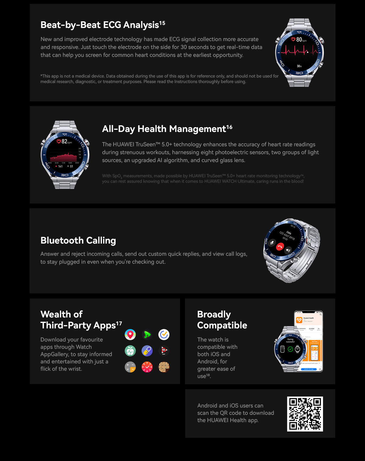 Huawei Watch Ultimate Health Tracking