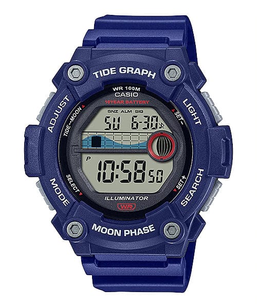 Casio Fishing Gear WS-1500H digital watch: 10-Year Battery, Fishing Mode,  Moon Data WS-1500H-1A