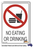 No Eating Or Drinking Sign