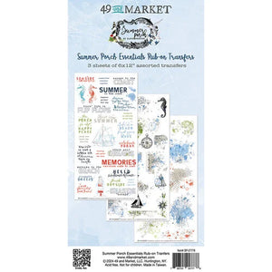 49 and Market - Summer Porch - Rub-On Set - TM on the Go! | Treasured Memories Scrapbook Store