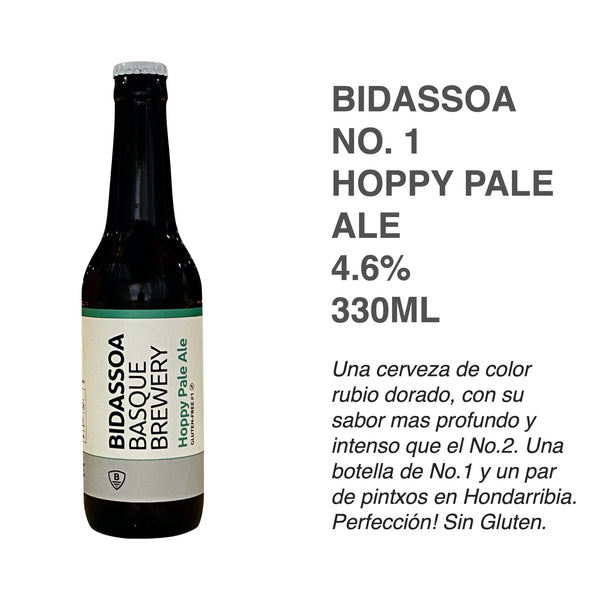 Bidassoa Basque Brewery - Hoppy Pale Ale #1 Sin Gluten - 8 Cervezas