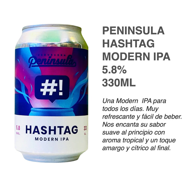 Peninsula Hashtag Modern IPA - 8 Cervezas