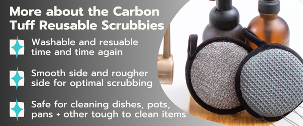 CARBON Tuff Washable Scrubbies Infographic