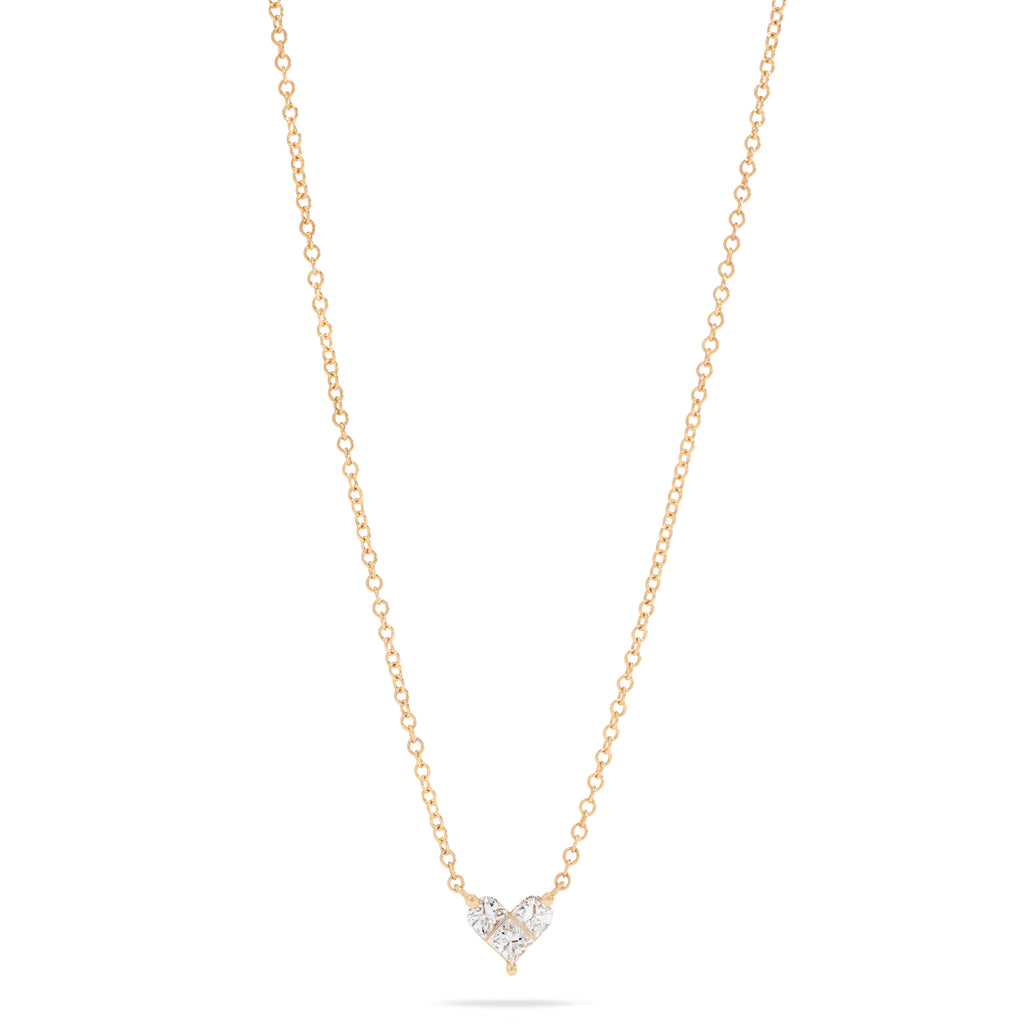 14K Gold Paper Clip Key and Lock Charm Necklace – David's House of Diamonds