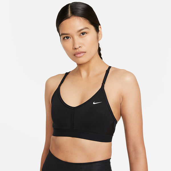 NIKE AIR SWOOSH WOMEN'S MEDIUM-SUPPORT 1-PIECE PAD SPORTS BRA CJ0700-010  Black 