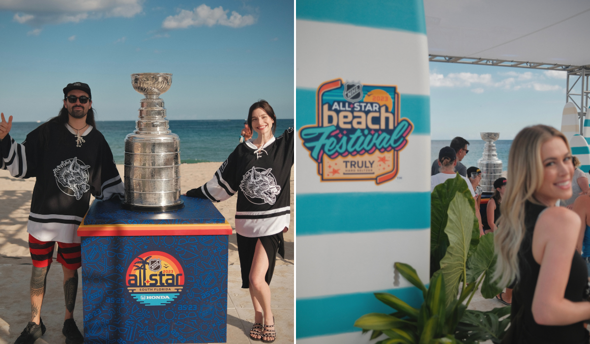 Violent gentlemen hockey clothing company co-founder Mike Hammer takes a trip to visit the NHL All-Star game 2023 for the weekend festivities and hockey game. Carrlyn Bathe Hammer and Jay Weinberg