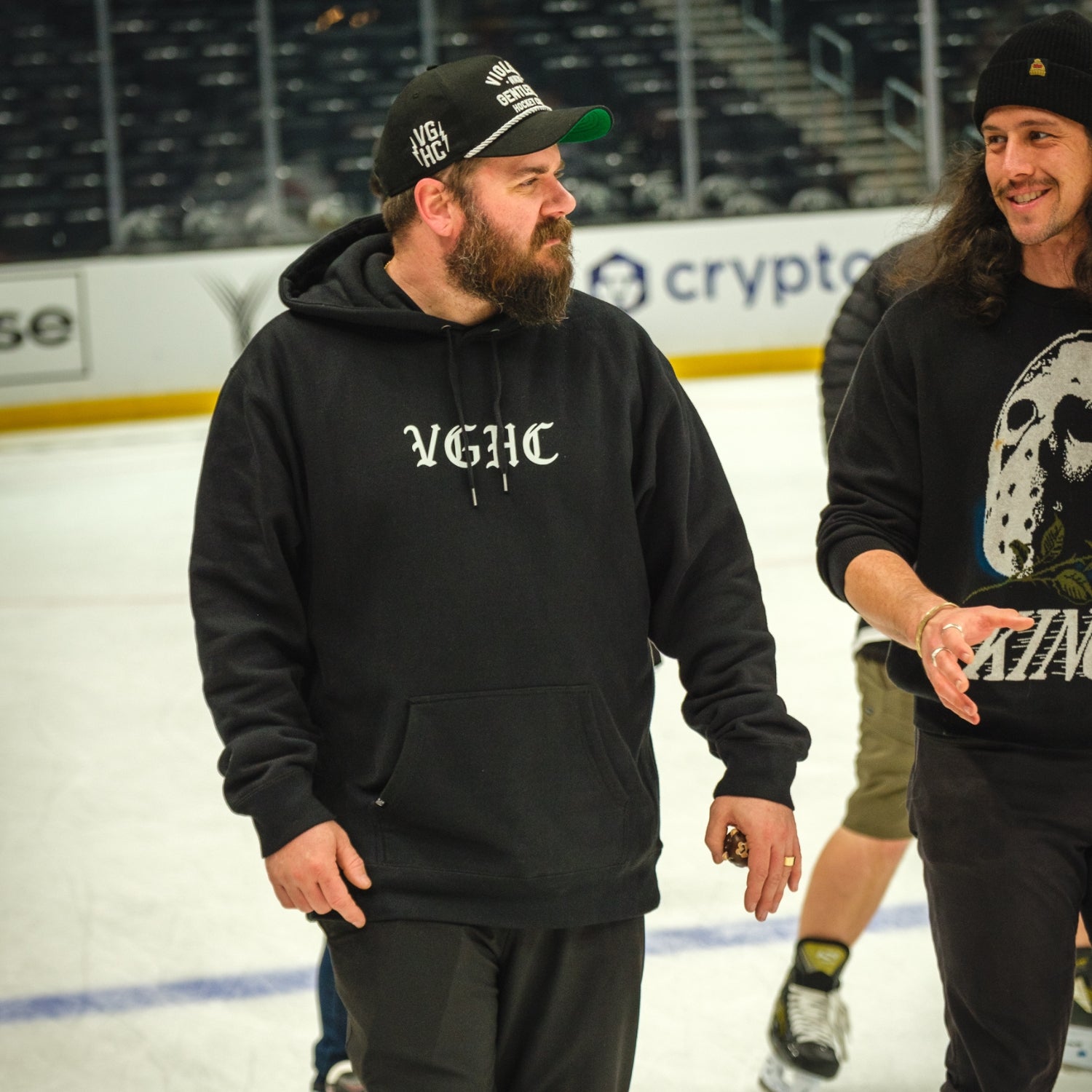 Violent Gentlemen Hockey Clothing Company gets a group of fans together to go to a NHL Los Angles Kings LAK game and then skate on the ice after