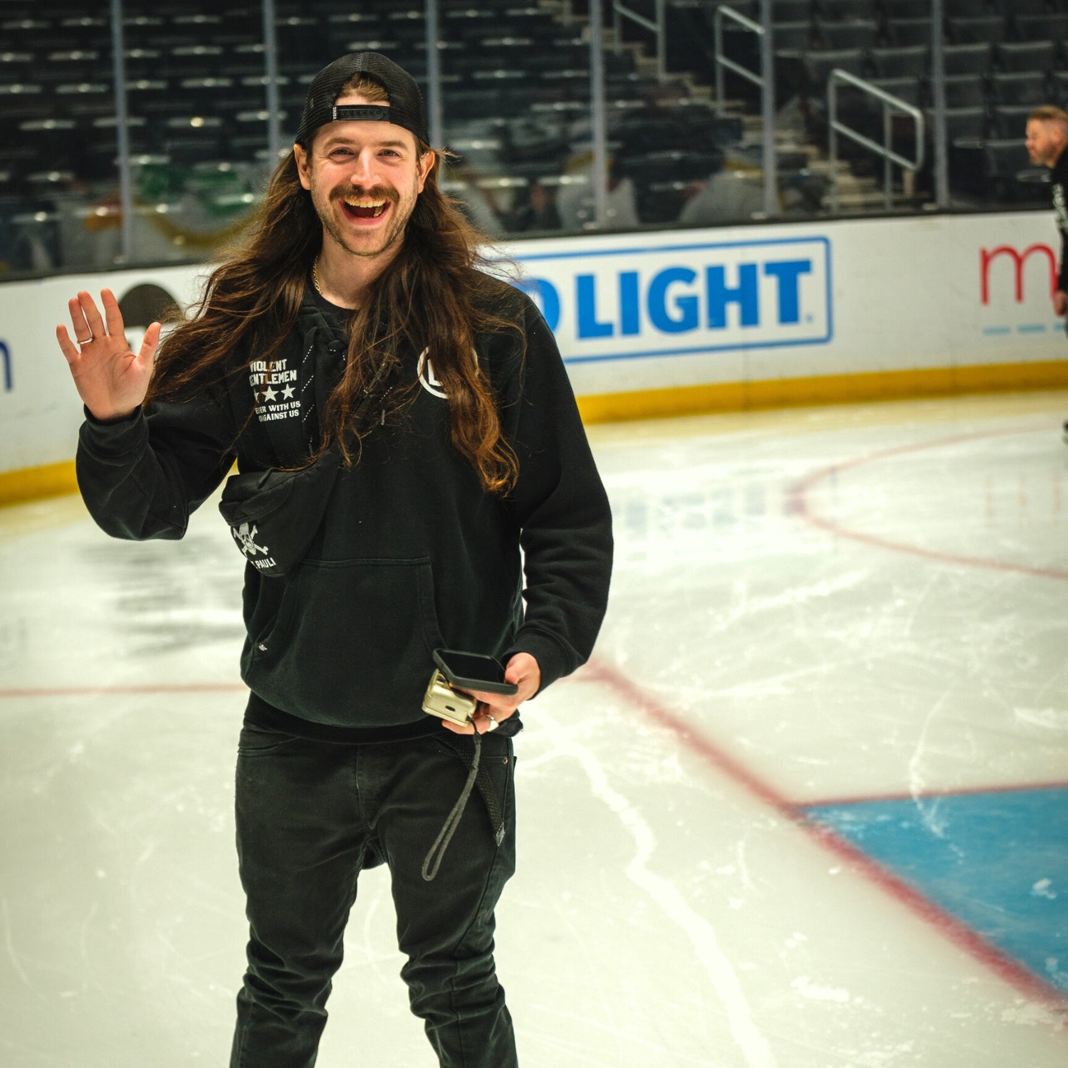 Violent Gentlemen Hockey Clothing Company gets a group of fans together to go to a NHL Los Angles Kings LAK game and then skate on the ice after