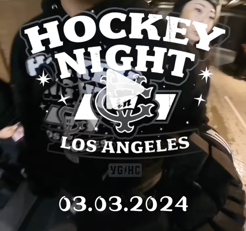 Violent Gentlemen Hockey Clothing Company gets a group of fans together to go to a NHL Los Angles Kings LAK game and then skate on the ice after