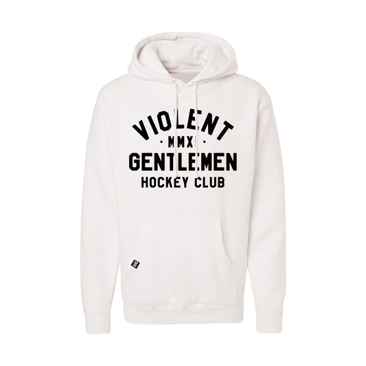 Violent Gentlemen | Men's Fleece Tops | Warrior Pullover Hood | Violent Gentlemen | Mineral Wash Black | Small | Timeless Hockey Apparel