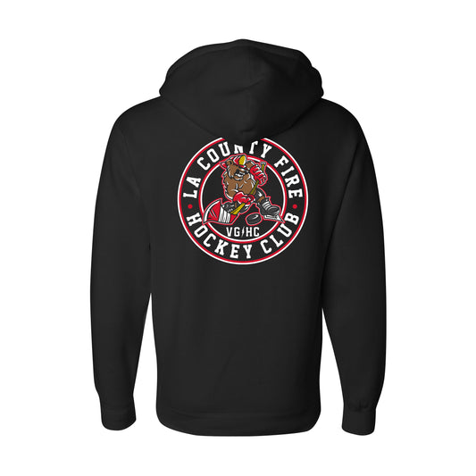 LA County Fire Bear Pullover Hood -  - Men's Fleece Tops - Lifetipsforbetterliving