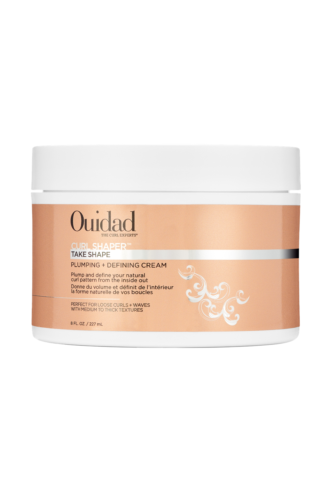 Ouidad Curl Shaper Take Shape Plumping & Defining Curl Cream for Loose Curls + Waves w/ Med - Thick Textures (227ml/8oz)