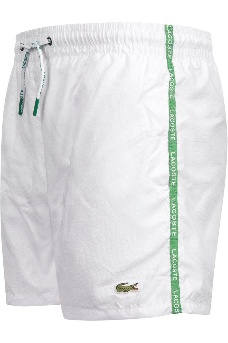 white lacoste swim shorts