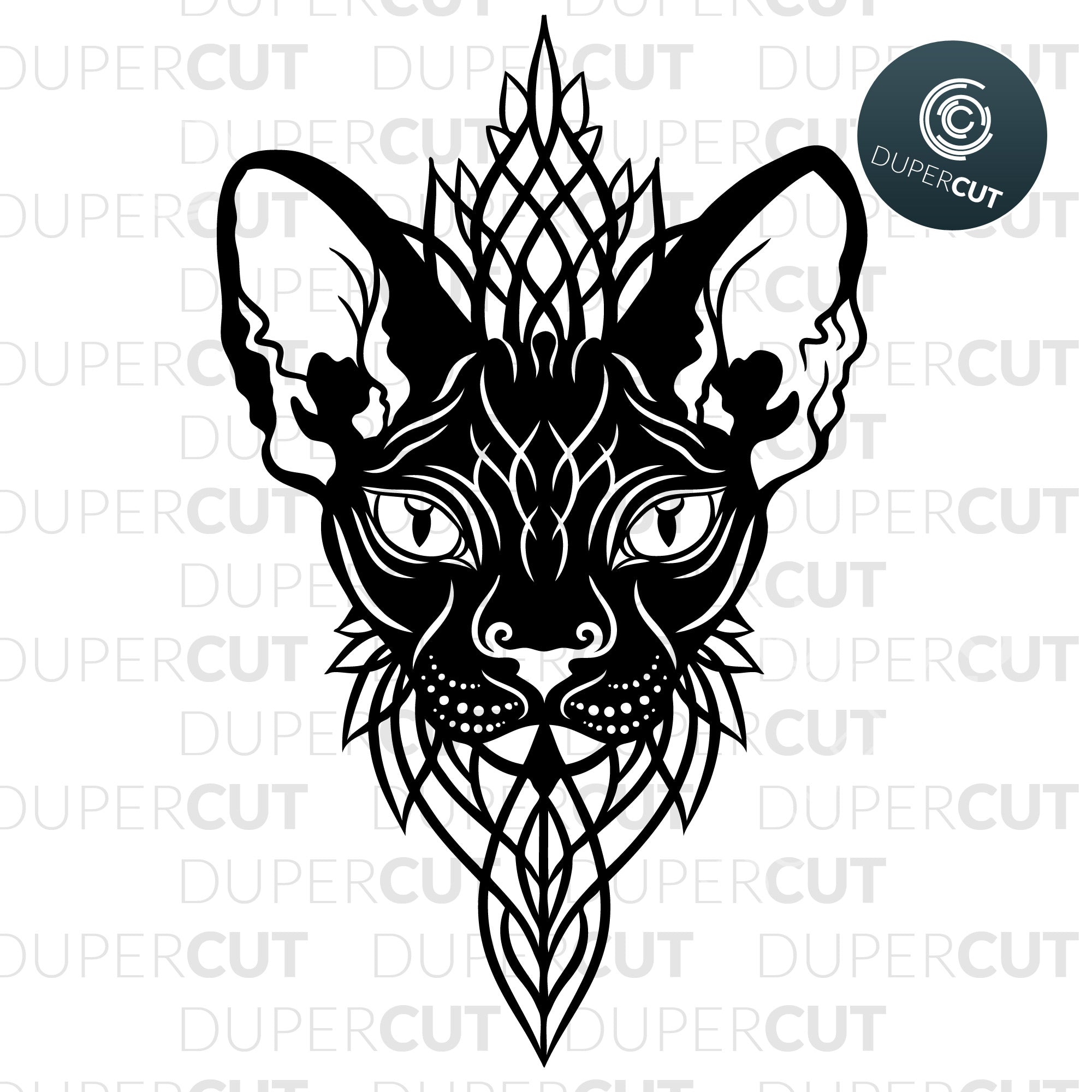 Download Sphynx Cat Svg Pdf Dxf Dupercut