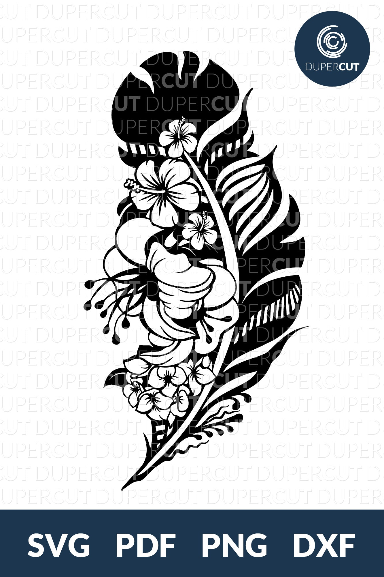 Download Flower Feather Svg Pdf Dxf Png Dupercut