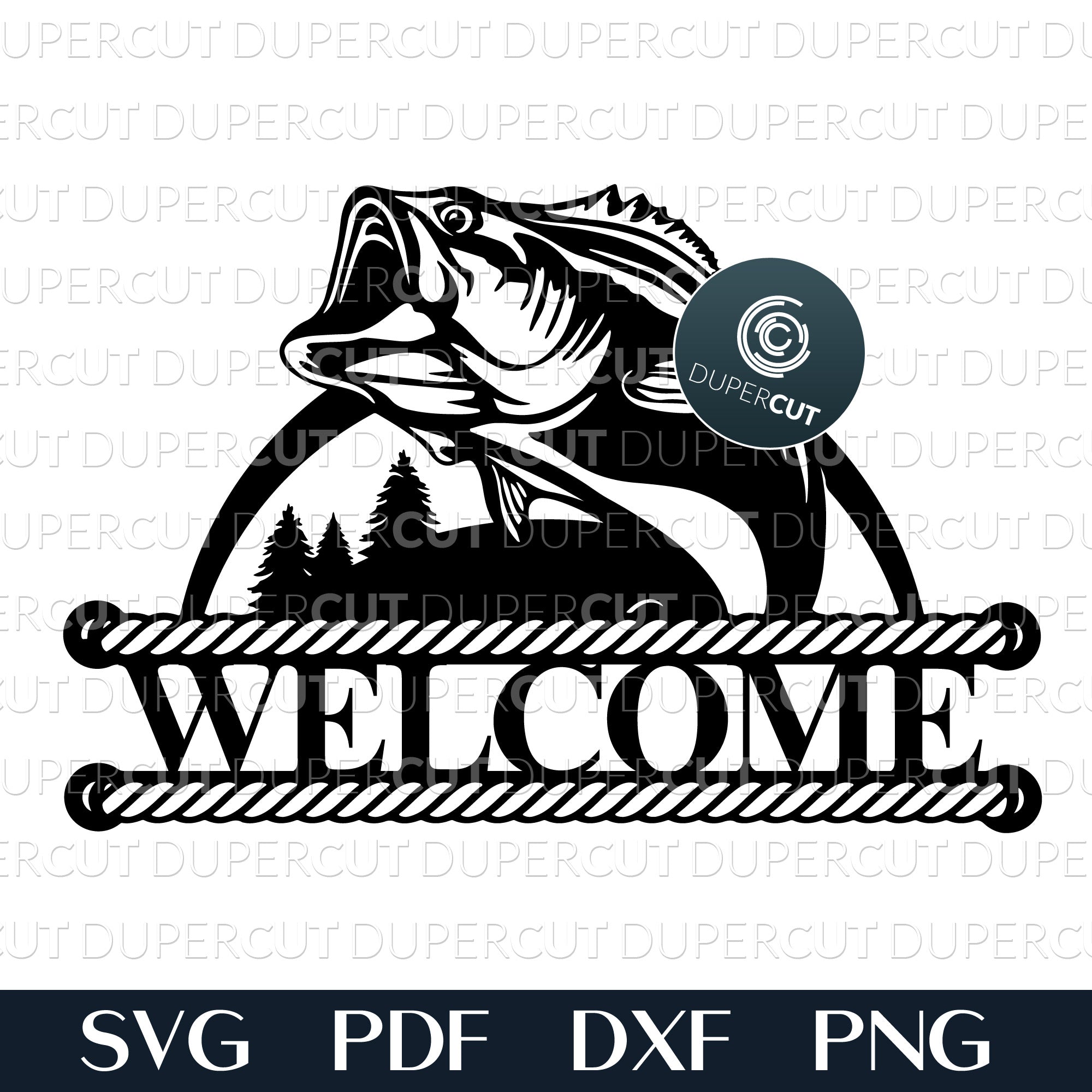 Download Fishing Sign Editable Name Svg Pdf Dxf Eps Dupercut