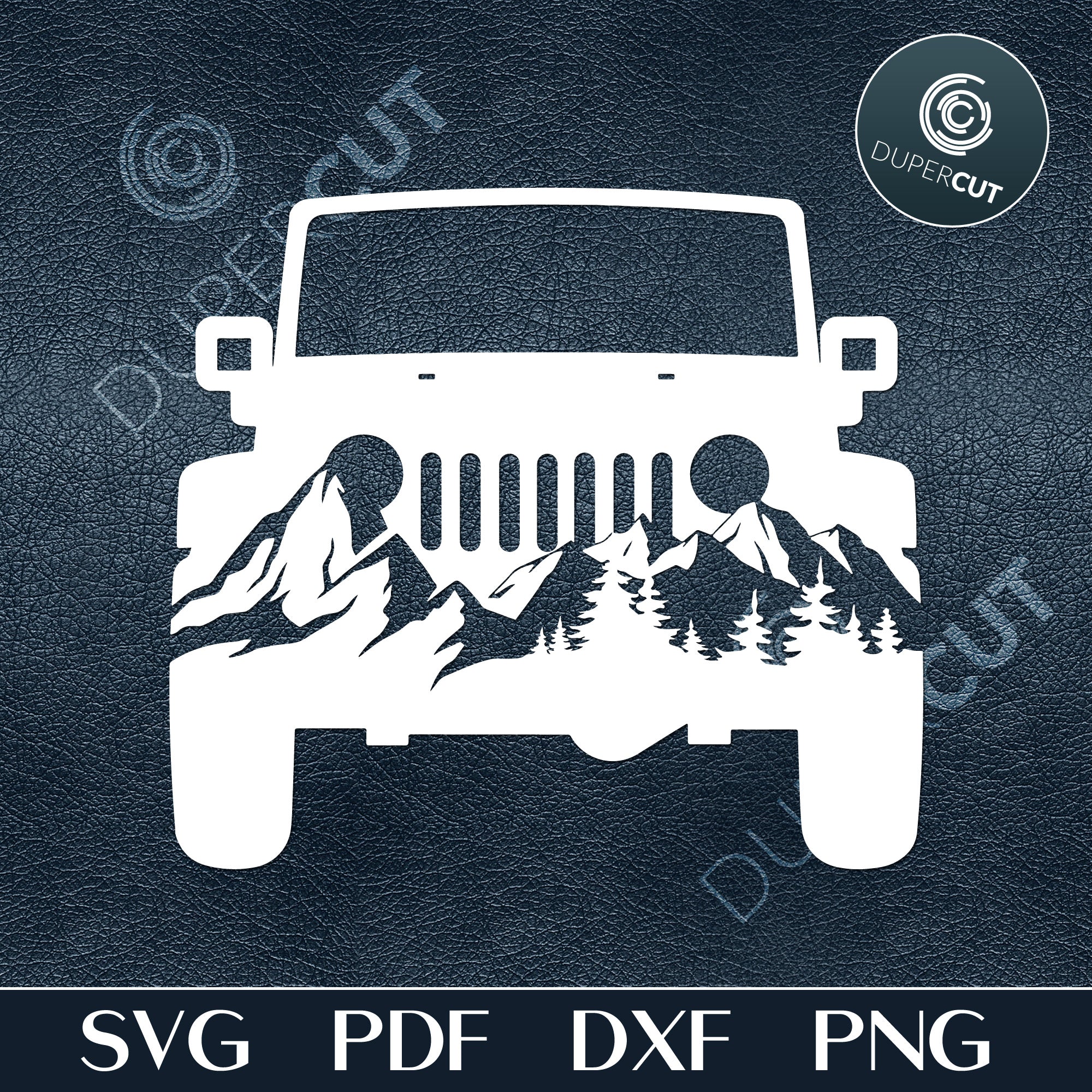Download Jeep Front Mountains Svg Pdf Dxf Png Dupercut