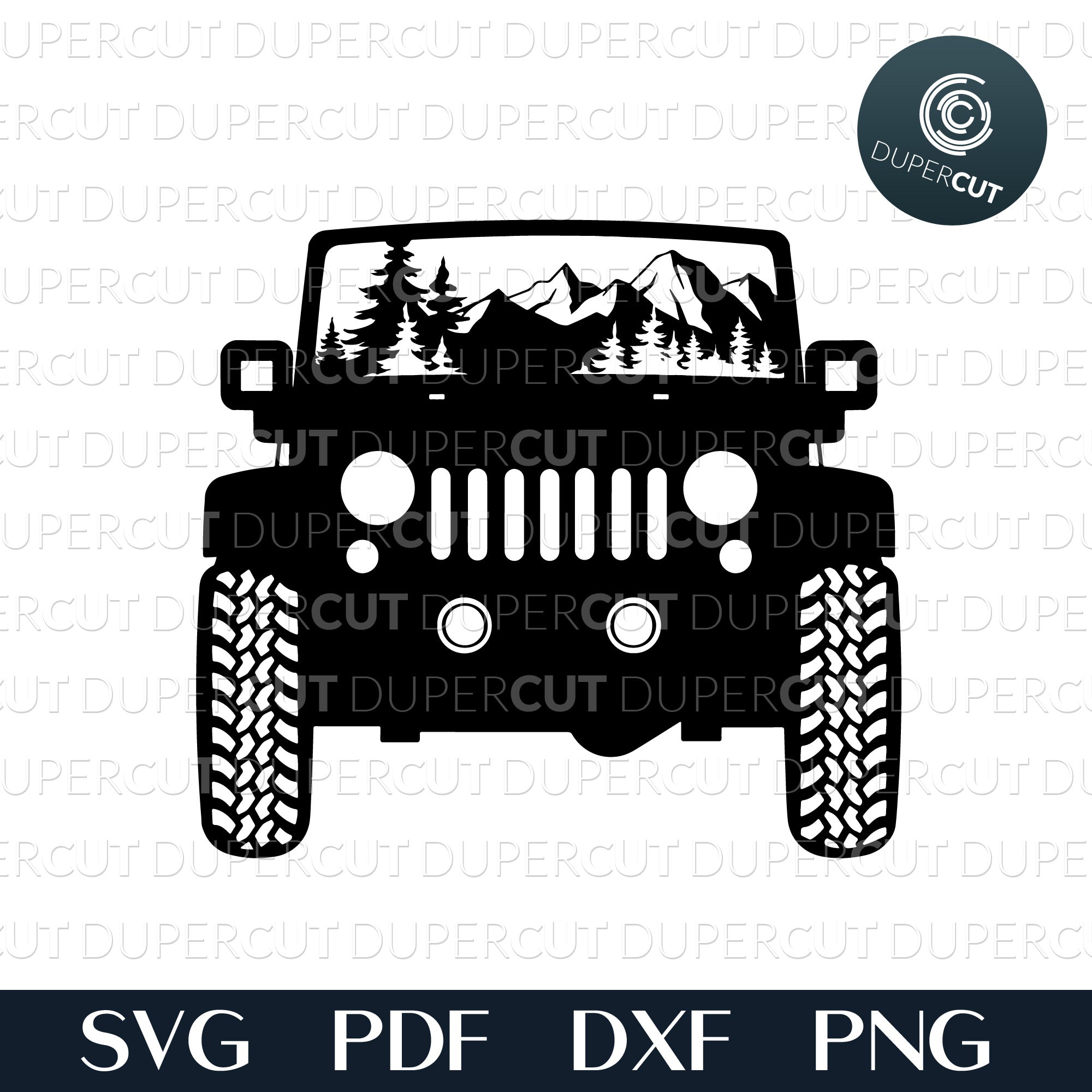 Download Jeep 4x4 Silhouette Svg Pdf Dxf Png