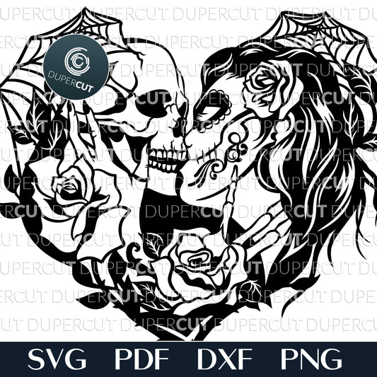 Sugar Skull Outline SVG File  The Digital Files – TDFcrafty