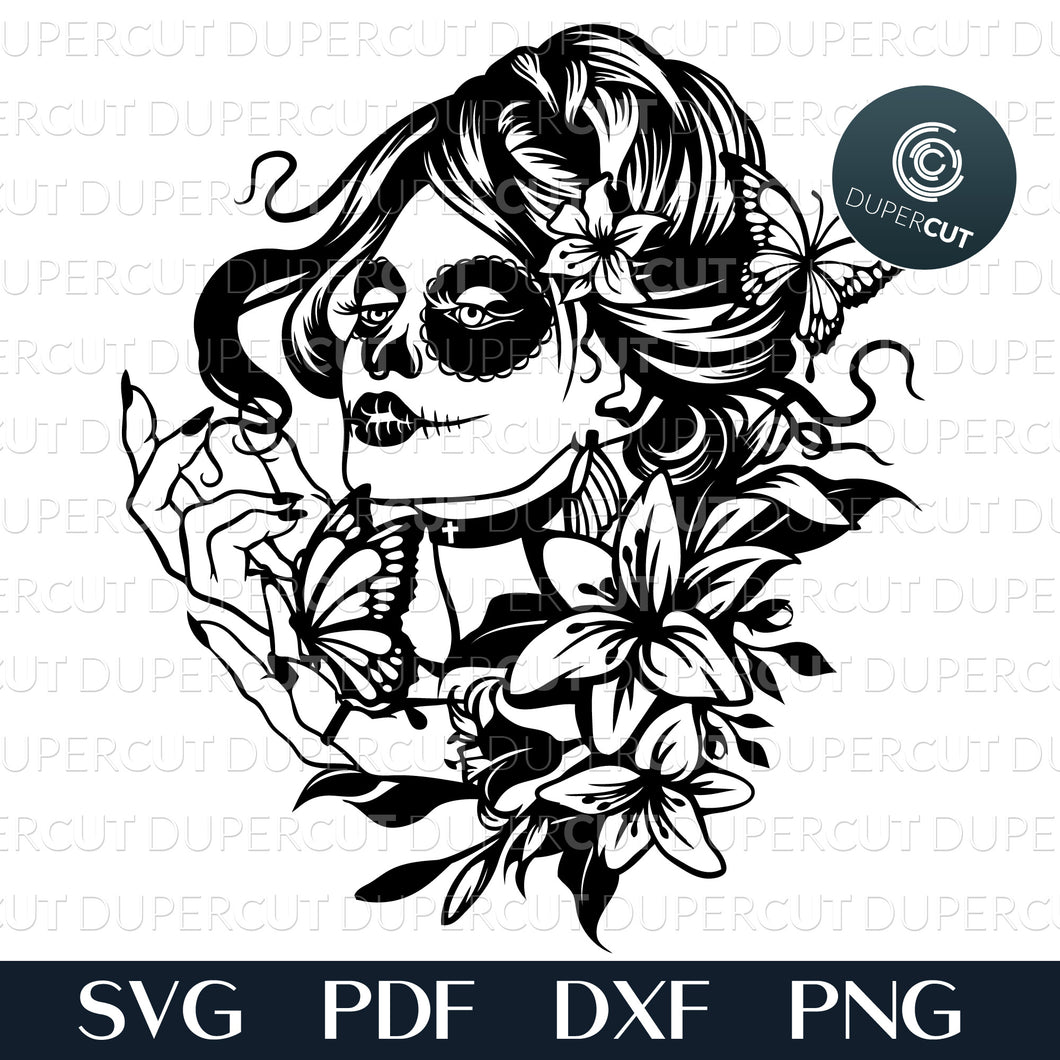 Free Free 276 Stencil Butterfly Skull Svg SVG PNG EPS DXF File