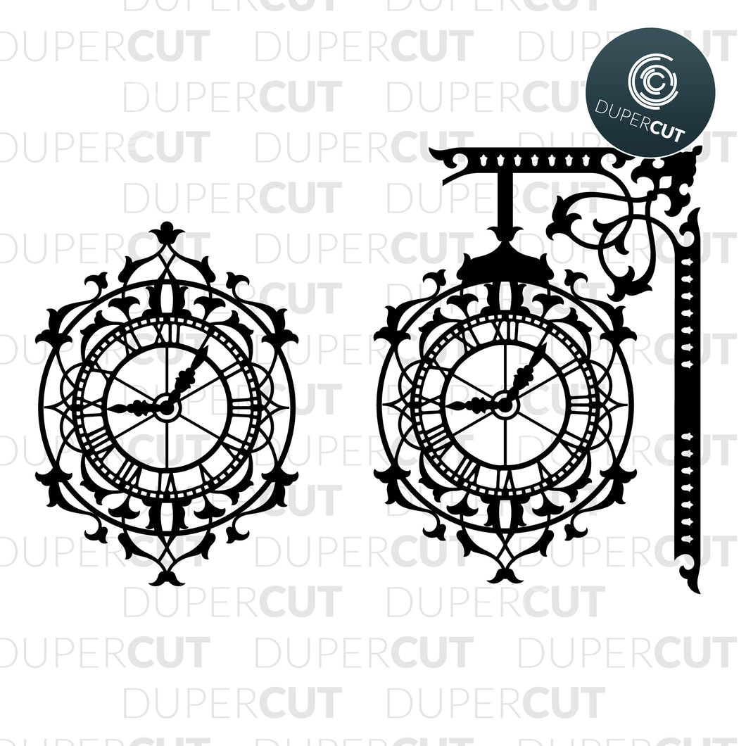 Vintage Clock Svg Pdf Dxf Dupercut