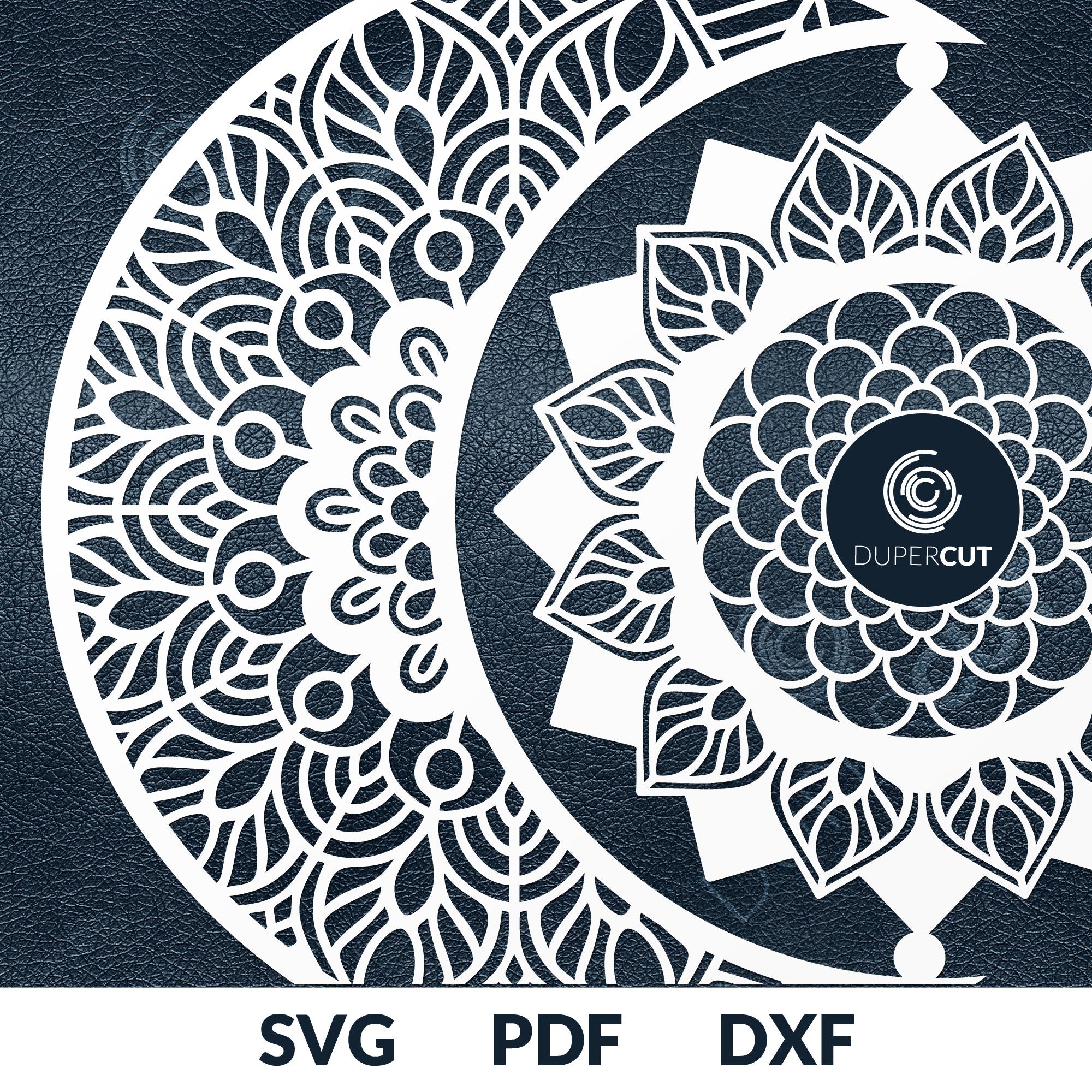 Sun Moon Mandala Svg Pdf Dxf Dupercut