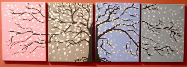 blossom four panel painting