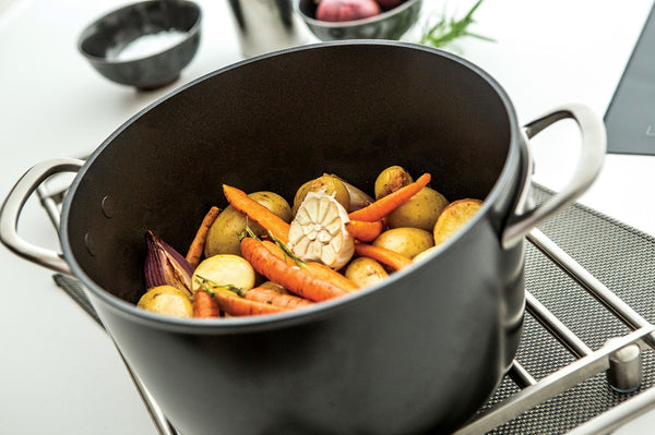 Circulon pan with seasonal veg