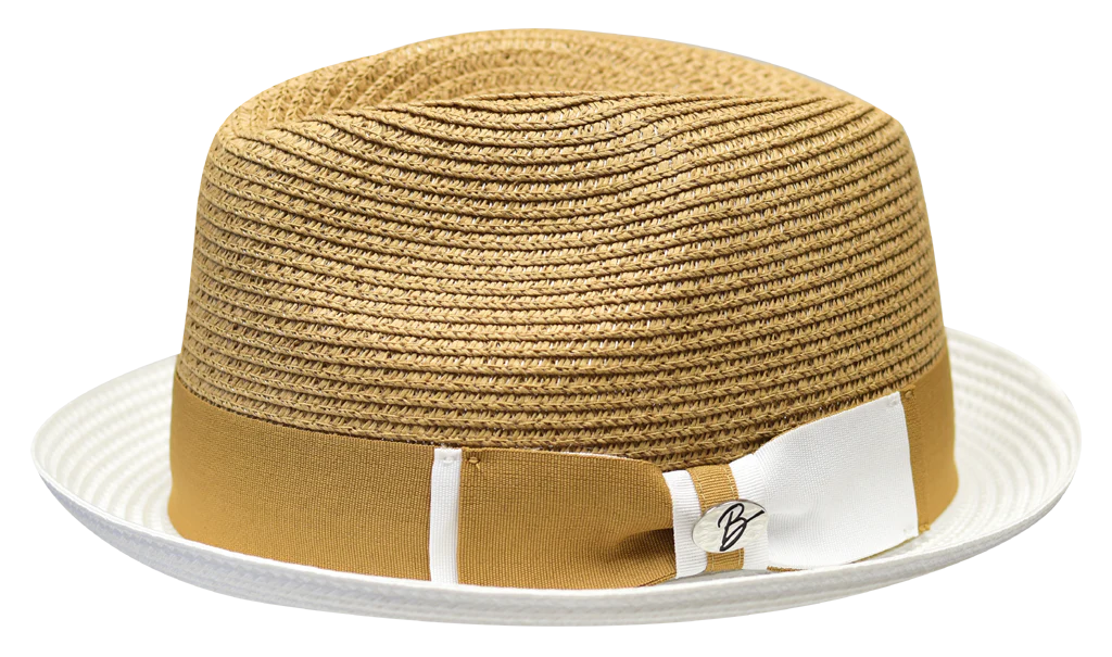 Enzo Narrow Brim 2-Tone Hat by Bruno Capelo