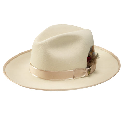 2024 Mens Feather Wide Brim Felt Hat With Large Brim Fashionable Felt  Fedora For Spring And Summer From Wynnethke, $11.33