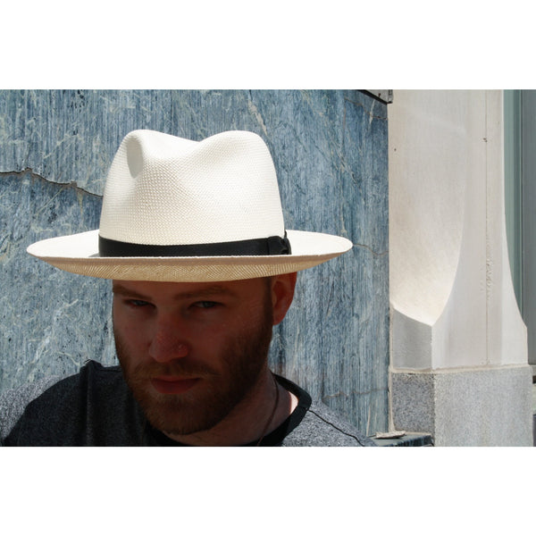 Millennium Shantung Panama Fedora by Levine Hat Co.