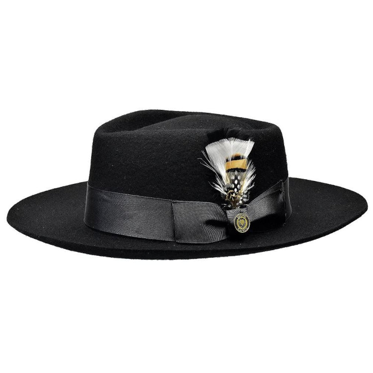 Phoenix Wide Brim Wool Fedora by Bruno Capelo