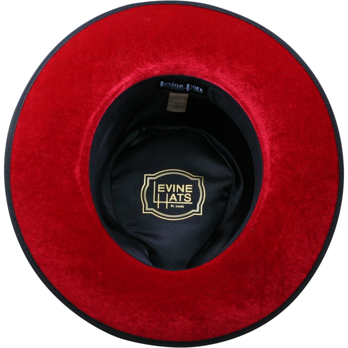 Rosso Velvet Red Bottom Wide Brim Wool Fedora by Levine Hat Co.