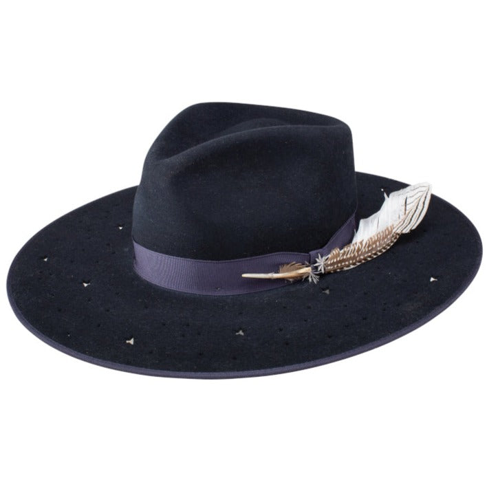 Night Sky S Star Cut Wide Brim Wool Fedora by Stetson