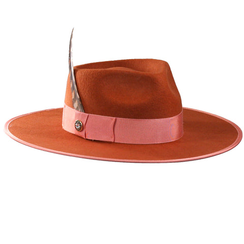 BIG BRIM FEDORA SNOW  Wide brim hat men, Wide brim felt hat