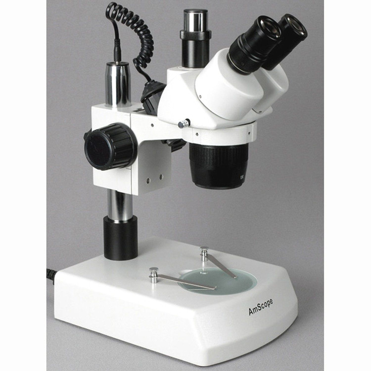 Amscope 20x 40x Trinocular Stereo Microscope With Top And Bottom Halogen