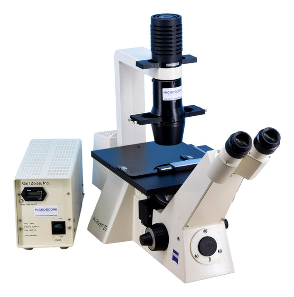 Zeiss Axiovert 25 Inverted Phase Contrast Fluorescence Microscope