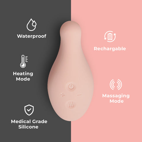 MomPrize Warming Lactation Massager for Breastfeeding - Breast Vibrant  Massager with Heat for Pumping, Clogged Milk Ducts Relief, Support for