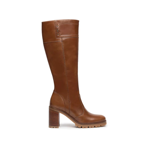 NeroGiardini Tan Leather Knee High Boot