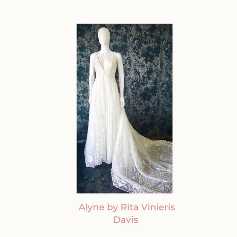 aline wedding dress, tulle wedding gown, Davis 