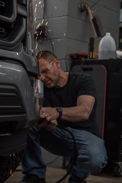 Grinding the Front Bumper