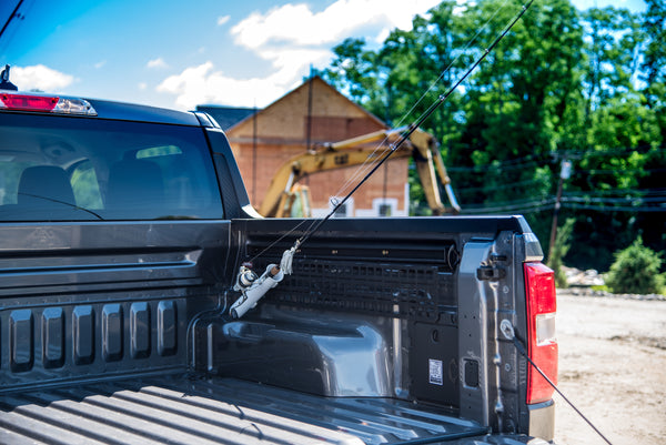 Pvc rod holder for a truck bed.  Fishing rod holder, Rod holder, Fishing  pole holder