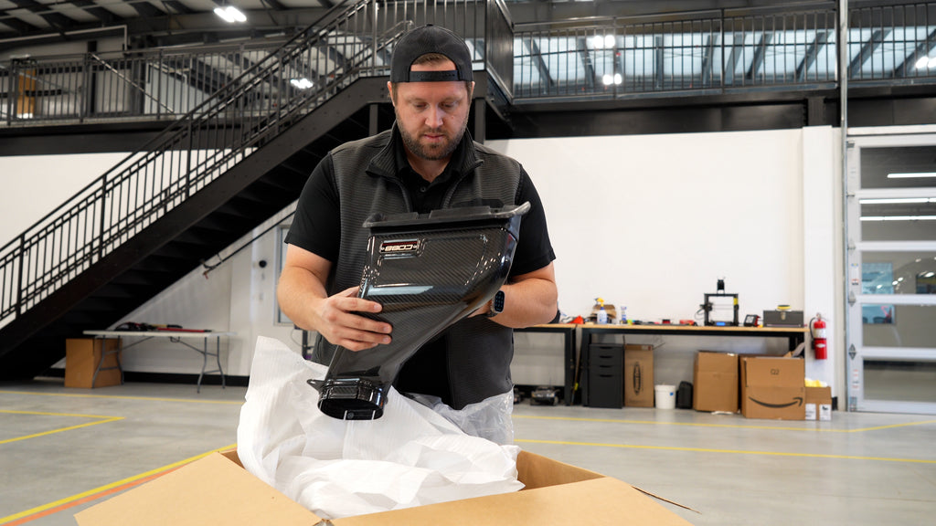 Matt Unboxes the COBB Redline Carbon Fiber Intake Scoop for the Raptor