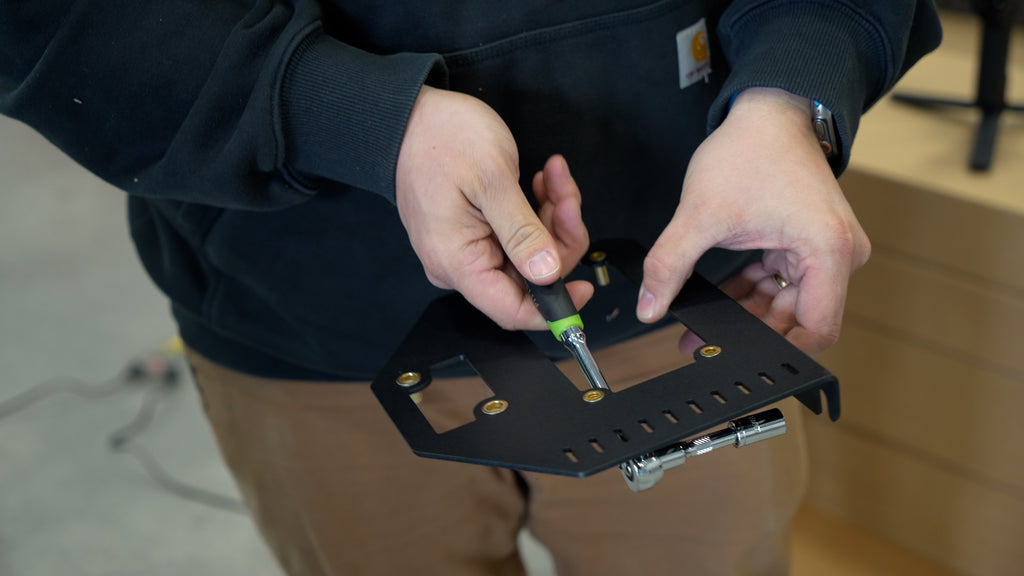 Matt Holding the Prototype Raptor Fuse Box Bracket